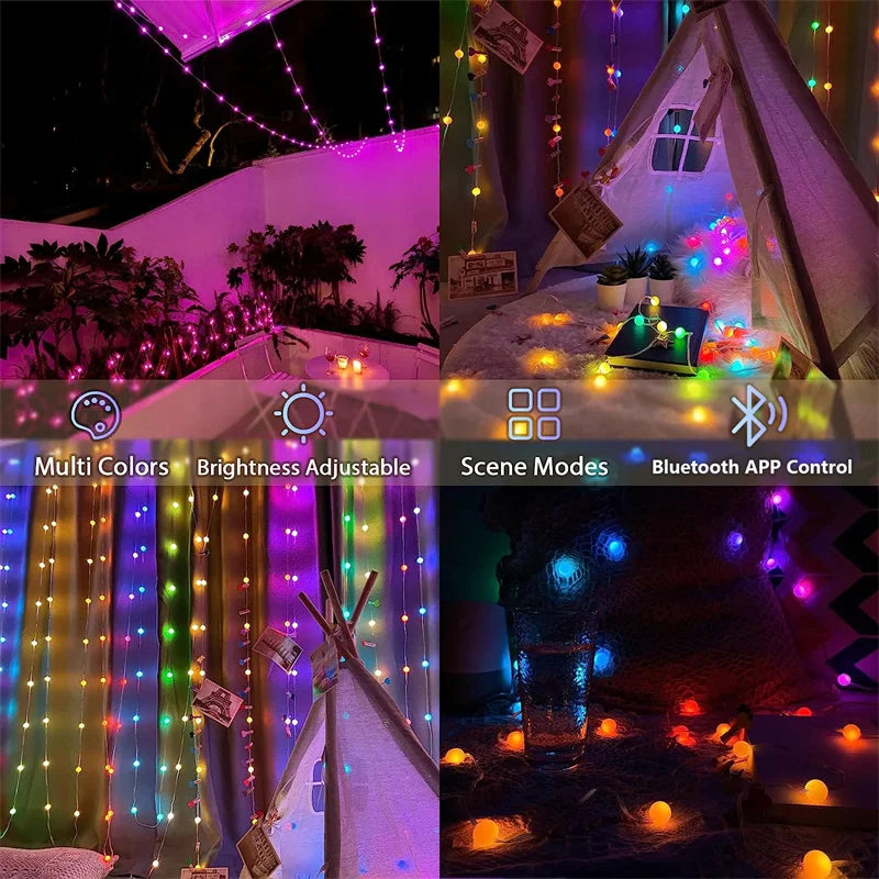 LumoGlow Smart LED Lichterkette | RGB Farbwechsel | App-gesteuert & Musik-Sync