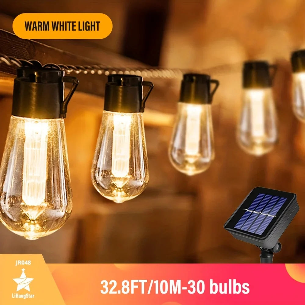 LumaTwist | Solar LED Lichterkette | Automatisches Ein- und Ausschalten | Wetterfest für Garten & Terrasse