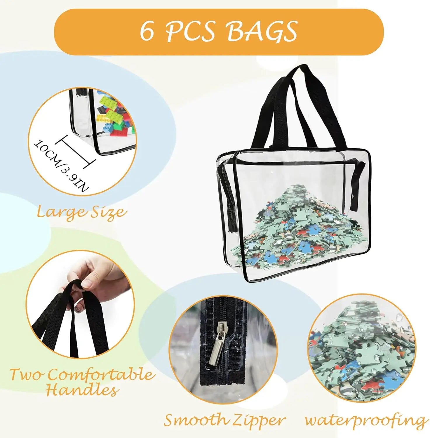 ToyBox Pro | Aufbewahrungstasche für Kinder | Robust & Transparent | Wasserfestes PVC