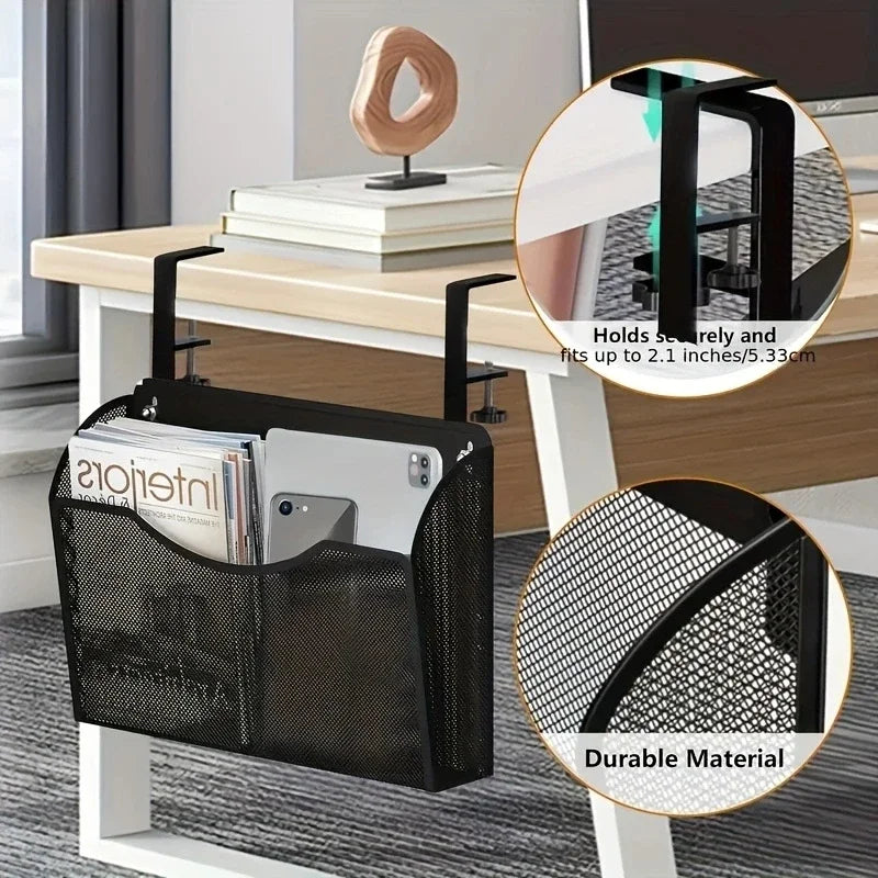 Deskloft ClipDrawer | Klemmbare Schreibtisch-Schublade | Kein Bohren | Metall Schwarz/Weiß