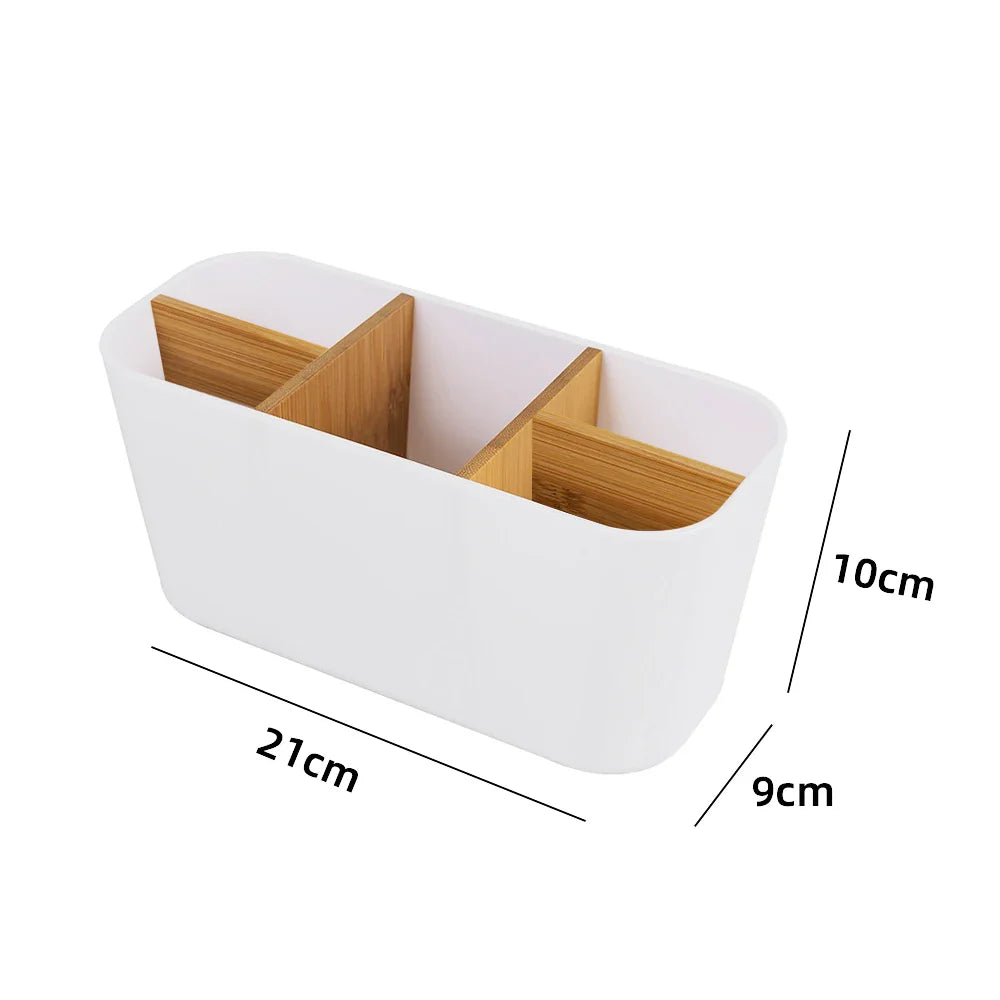 Natuvera BathDock | Bambus Organizer | Stilvoll & Vielseitig | Für Bad & Schminktisch