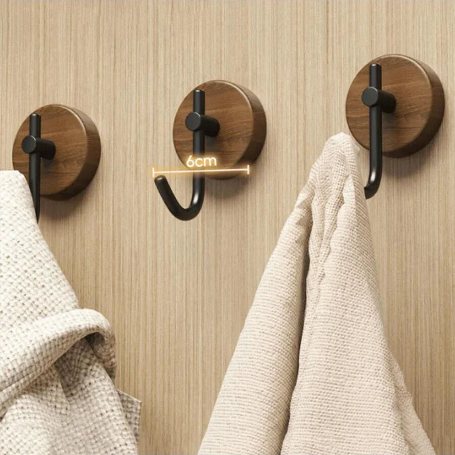 WoodEssence WallHook | Walnussholz | Selbstklebend | Dekorativ & Funktional