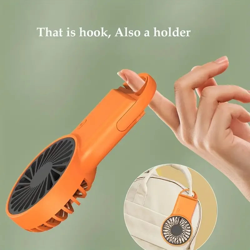 Airivio Mini Ventilator | Faltbar & USB-C | Leise & Tragbar | Mit Karabiner & Akku
