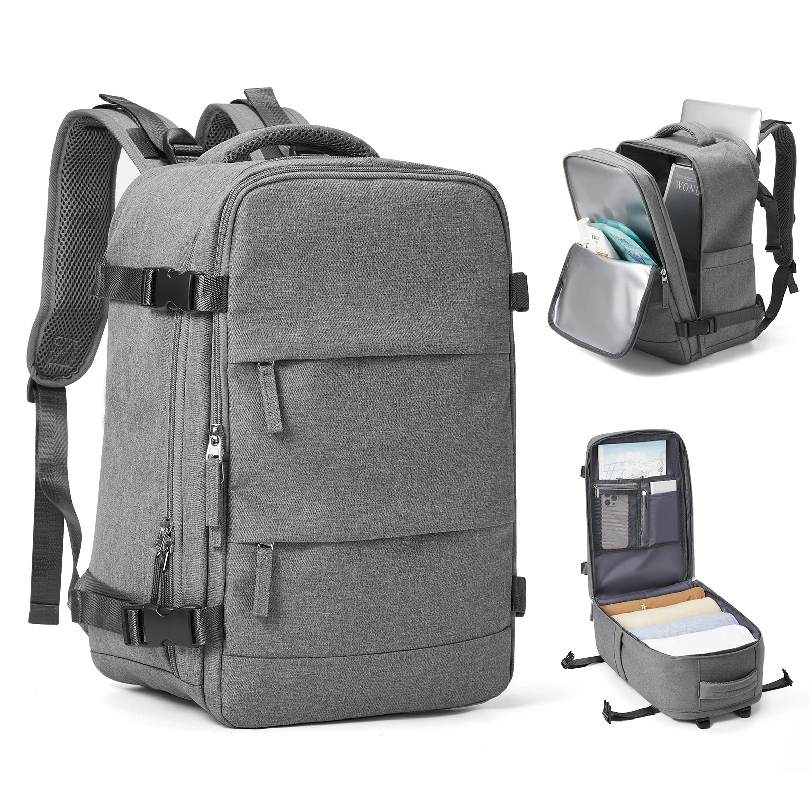 Trekvora Reiserucksack | Wasserdicht & Vielseitig | Laptopfach 15,6" | Nass-Trocken-Trennung
