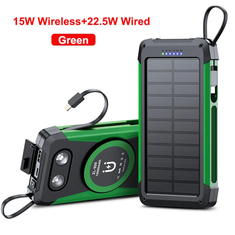 SolarMax Charge | Powerbank mit Solarpanel | Magnetisches Wireless Charging