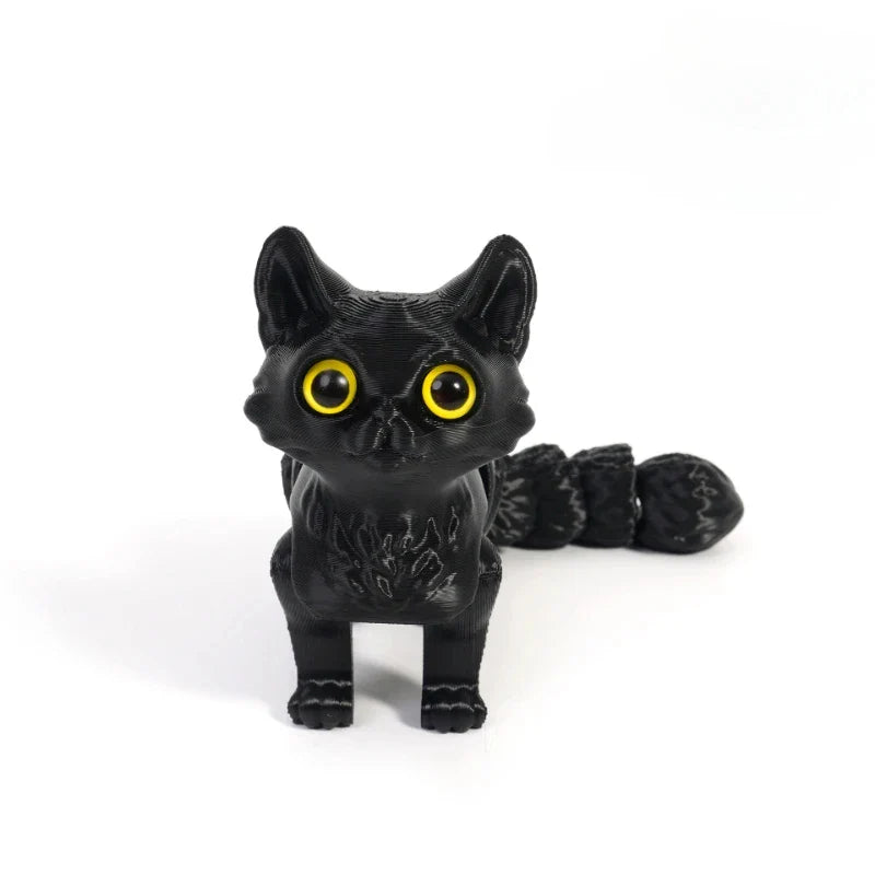 3D Bewegbare Katzenfigur | 12/16 cm | Geschenkidee & Dekoration | Detailreich und Flexibel