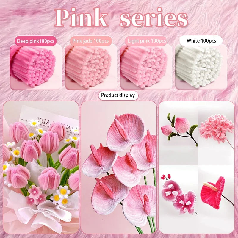 FiloTwist Bastelplüsch Set | 500 Bunte Pfeifenreiniger | Formbar & Flauschig | Für DIY & Schule