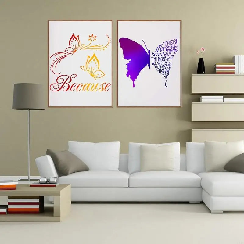 FloraCraft Wings | Schmetterlings-Schablonenset | 16 Designs für kreative DIY-Projekte