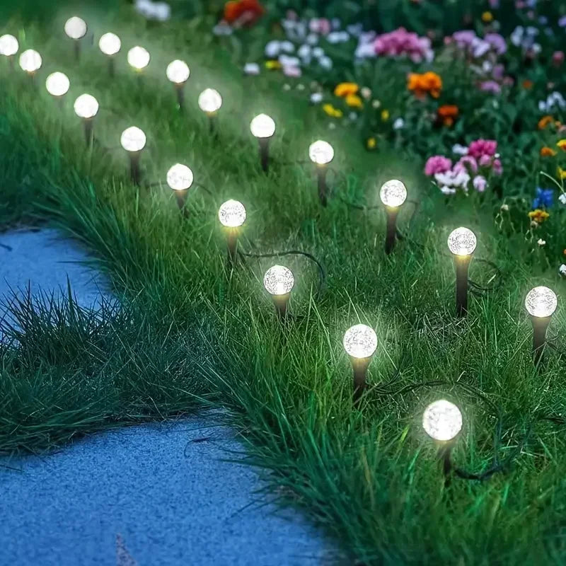 Lumenia GlowSphere | Solar-Betriebene Gartenbeleuchtung | 8 Lichtmodi | Wetterfest