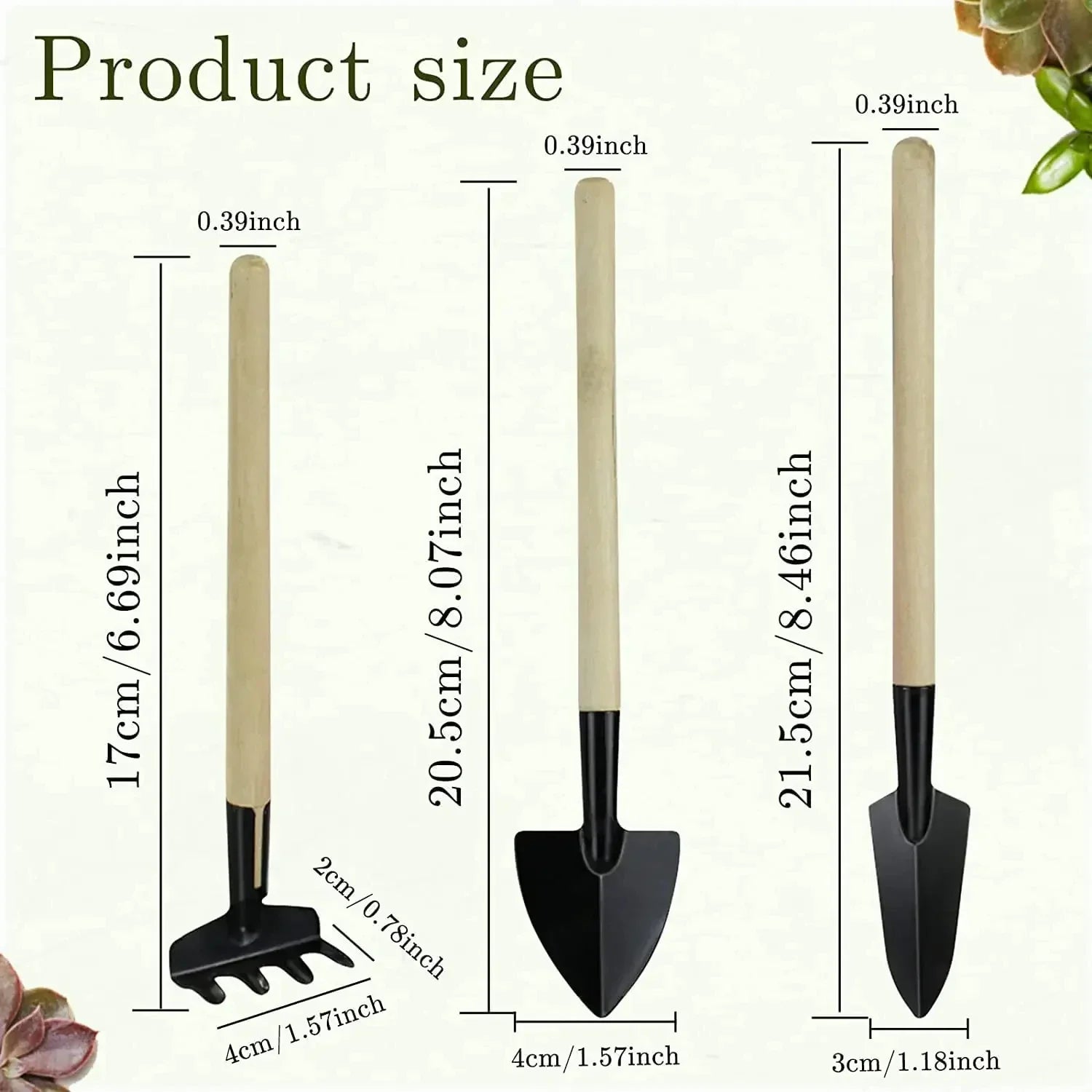 PlantCraft | Mini Gartenwerkzeug-Set | Ergonomisch & Langlebig | Für Kleine Pflanzen
