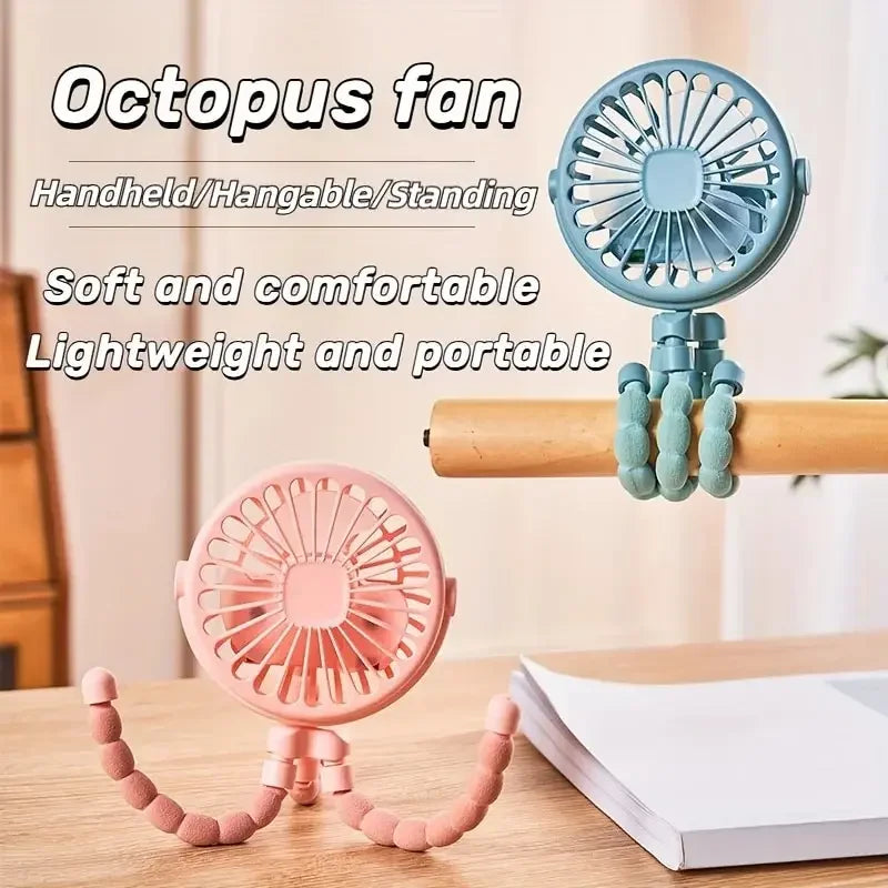 Breziona Mini-Ventilator | 360° Drehbar | USB & Akku | 3 Stufen | Ultrakompakt