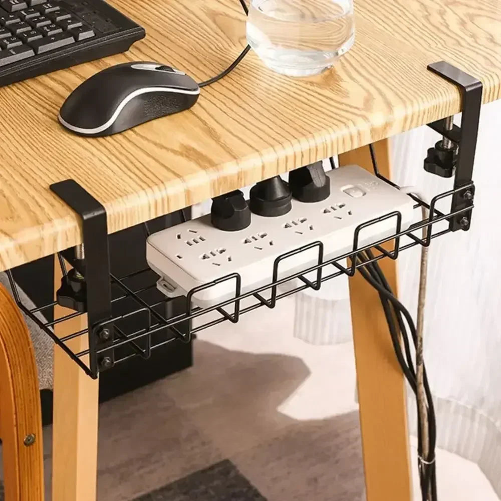 Ordix Kabelhalterung | Metall Kabelwanne | Für Schreibtisch & Büro | 40,5x13x16cm Schwarz