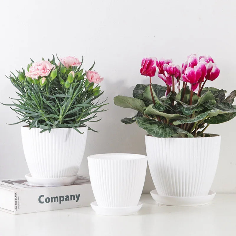 Florava Blumentopf | Bruchsicher & Modern | Für Innen & Außen | Atmungsaktives Design