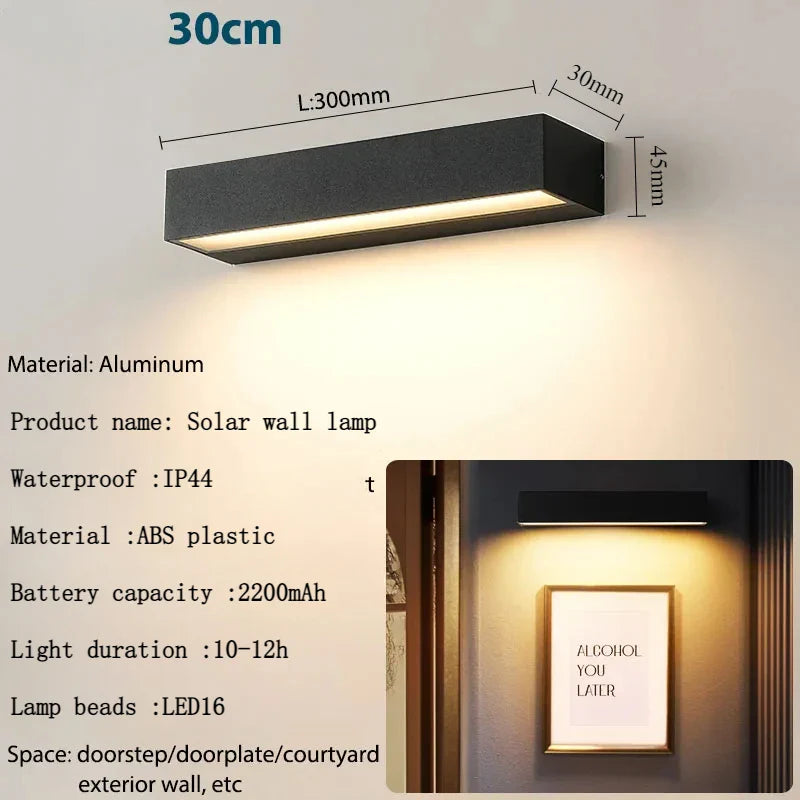 Solnero Light | Solar Außenleuchte | Wetterfest & Stromfrei | Für Wand & Garten