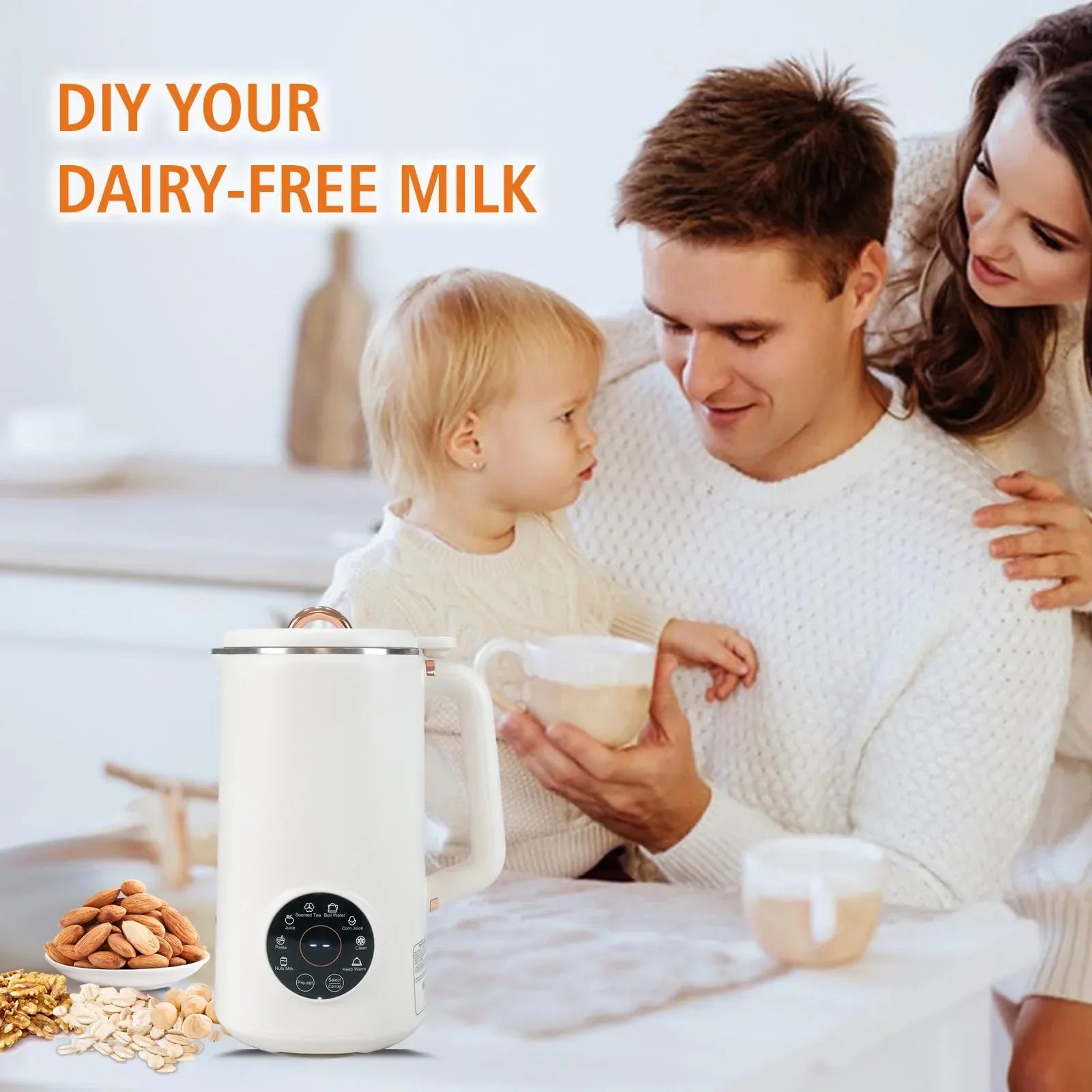 NutriMylk 8-in-1 | Pflanzlicher Milchbereiter | Ohne Zusatzstoffe | Für Nüsse, Getreide & Soja