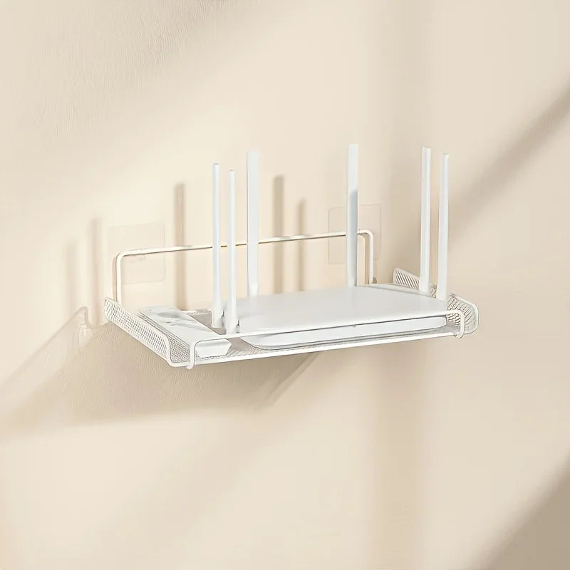 Storix Wandregal | Belüftet & Robust | Ideal für Router & Zubehör | Carbonstahl