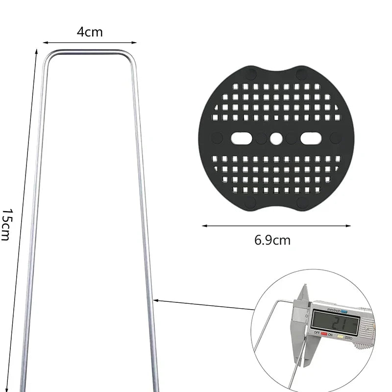 GardenaFix SteelAnchor | Bodenanker Set | Verzinkter Stahl | 40 Haken & 40 Scheiben