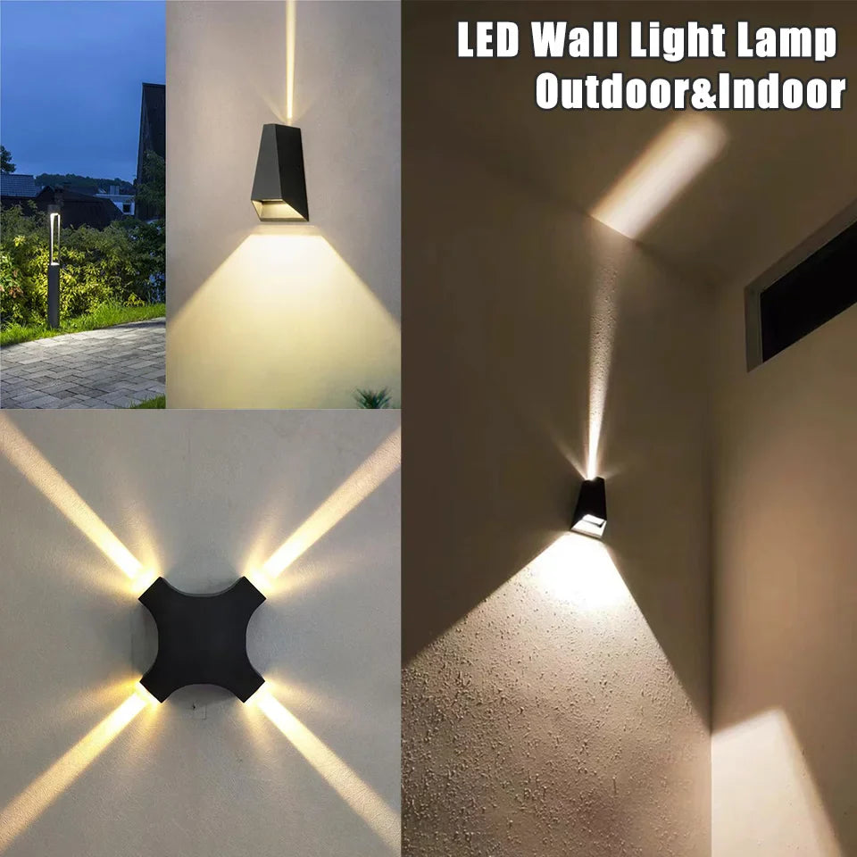 Nuvano | LED Wandleuchte | Warmweißes Außenlicht | Modernes Design Schwarz