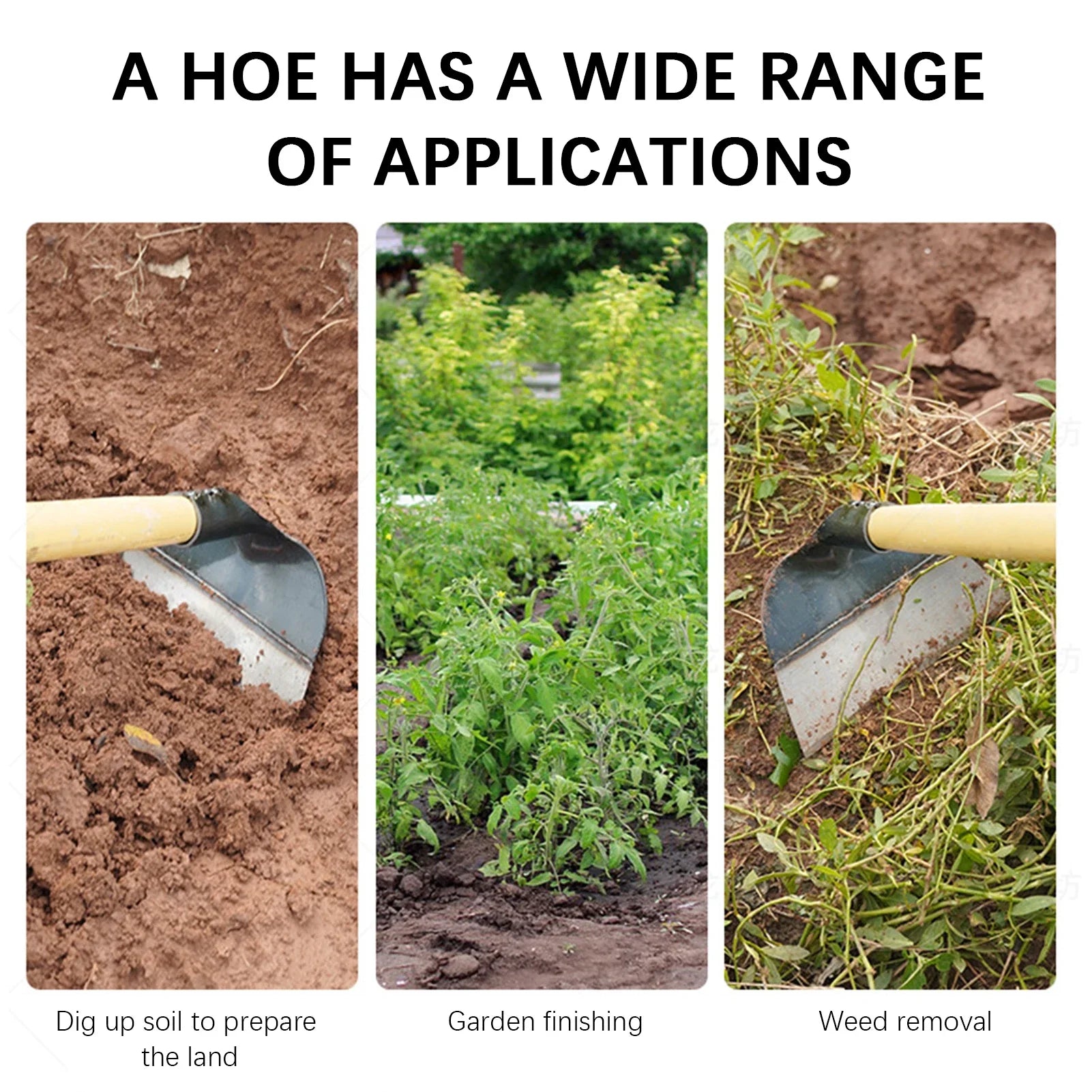 FarmForce | Handhacke | Robuste Kohlenstoffstahlklinge | Vielseitig & Langlebig