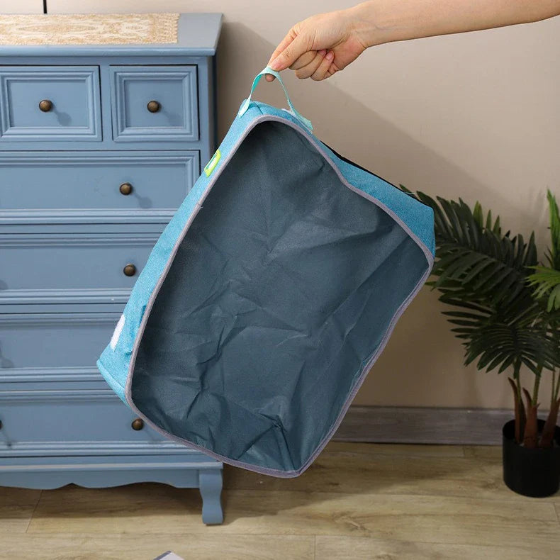 PurrFlex Litter Box | Halbgeschlossen & Faltbar | Wasserdichtes Oxford-Gewebe | Für Komfort & Hygiene