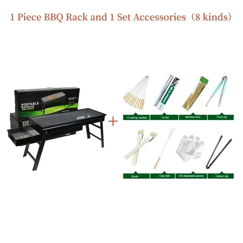 GrillVoyager | Faltbarer Holzkohlegrill | Groß & Tragbar | Camping & Outdoor BBQ