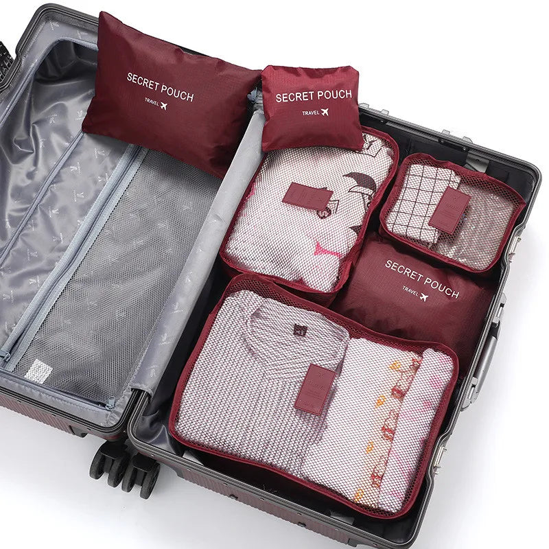 VOYSEC Packwürfel-Set | 6-teilig | Wasserabweisend & Platzsparend | Für Männer & Vielreisende