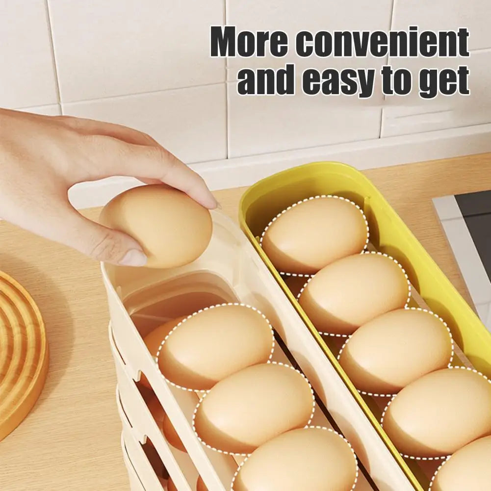 EggMate | Selbstrollende Eierbox | Platzsparend & Praktisch | Flexibles Design