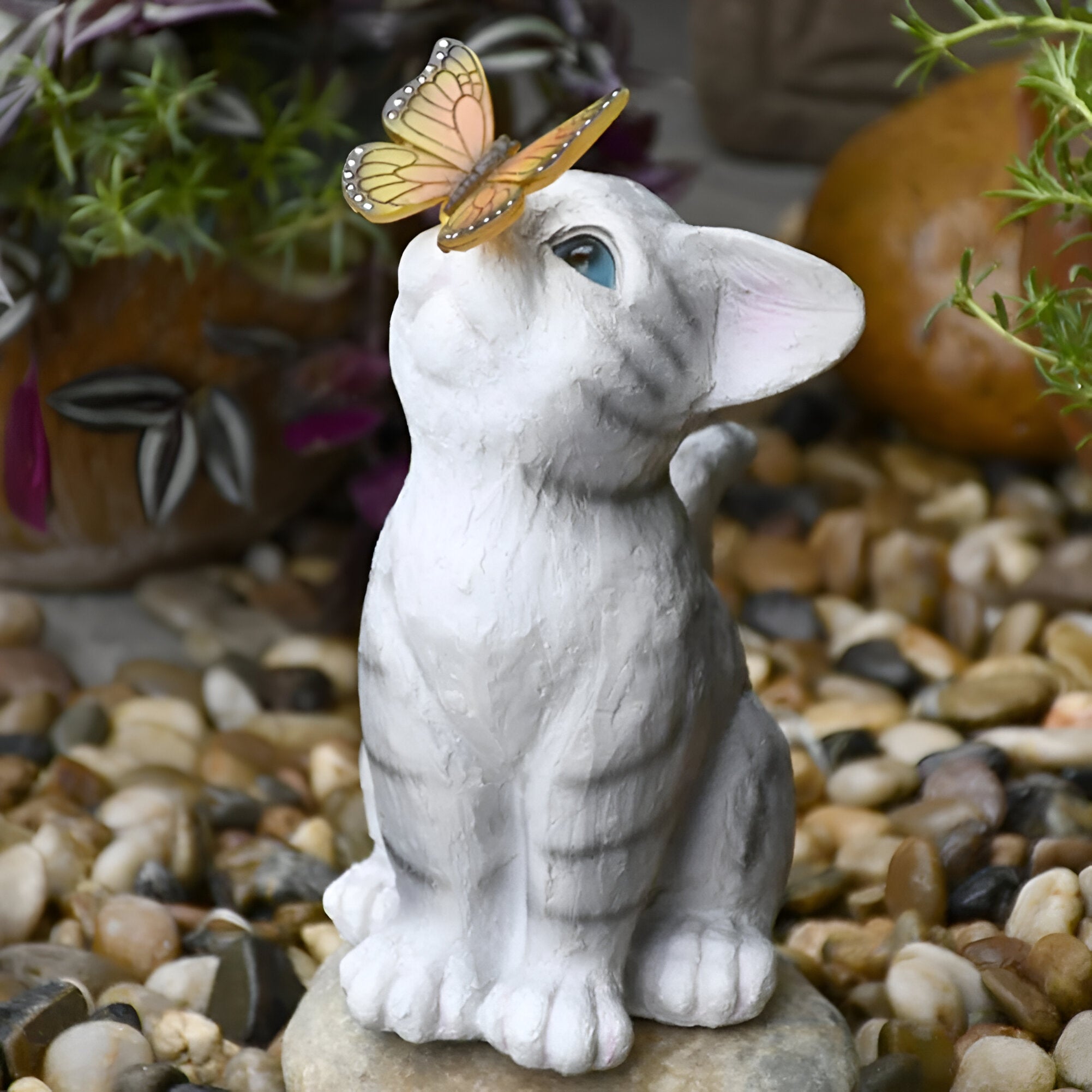 SolarPaw LightCat | Solar-Katzenfigur | 100% Solarbetrieben & Wetterfest | Für Garten & Balkon