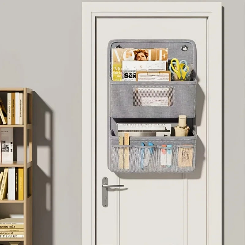 FlexiStore | Wandorganizer Stoff | Mit Sichtfenster & Praktischen Haken | Mehrere Fächer
