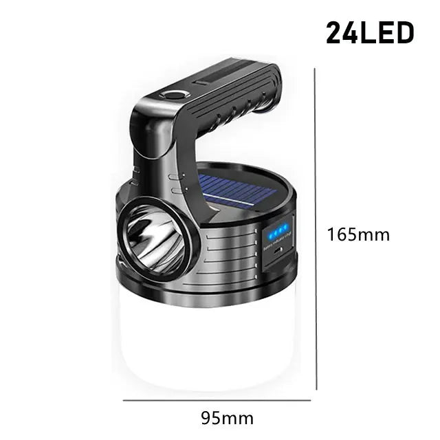 LumaCamp Solar | Multifunktionale Campinglampe | Wiederaufladbar mit USB & Solar | Tragbar und Kompakt