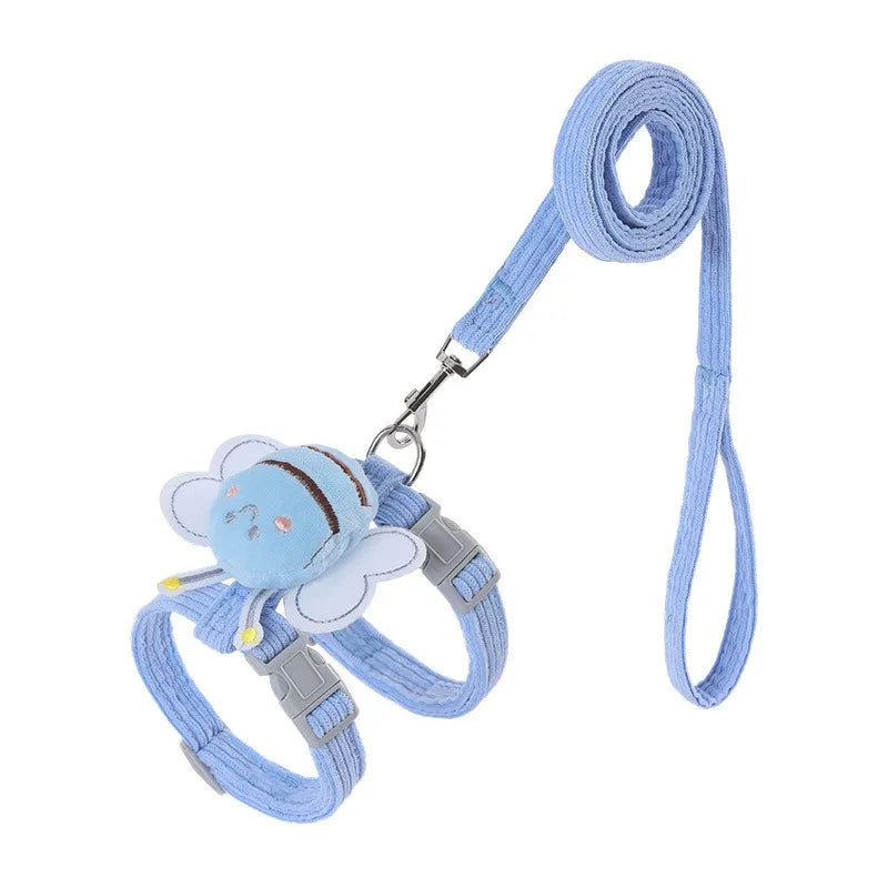 PawLux Hundegeschirr Set | Bequem & Sicher | Doppellagiges Nylon | Trendiges Design | Für Hunde & Katzen