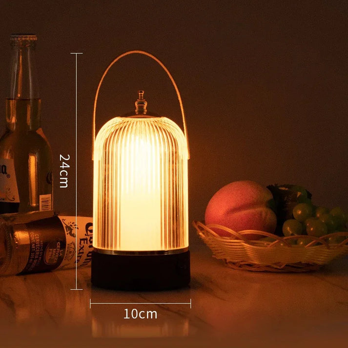 LumaCage Tischlampe | Kabellos & Warmweiß | Retro-Vogelkäfig Design | 1800 mAh Akku