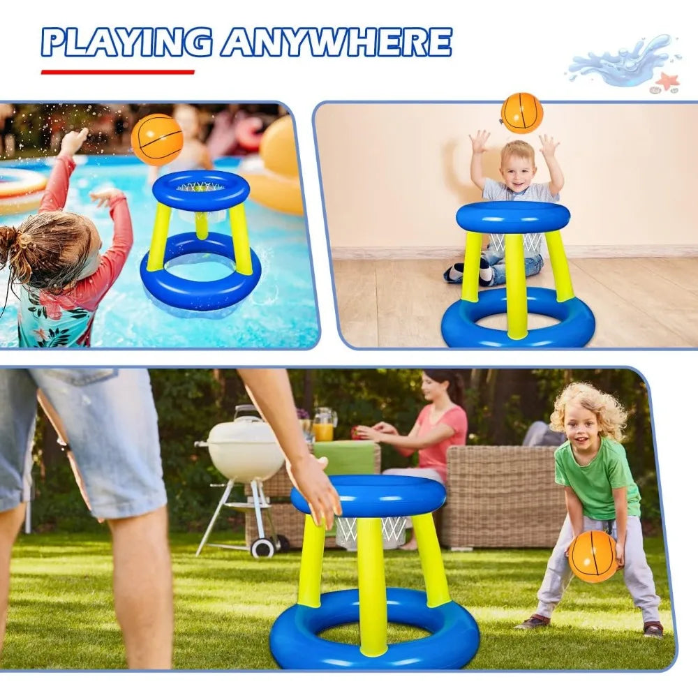SplashHoop Pro | Aufblasbares Basketball-Set | Robuste Konstruktion | Für Pool & Garten