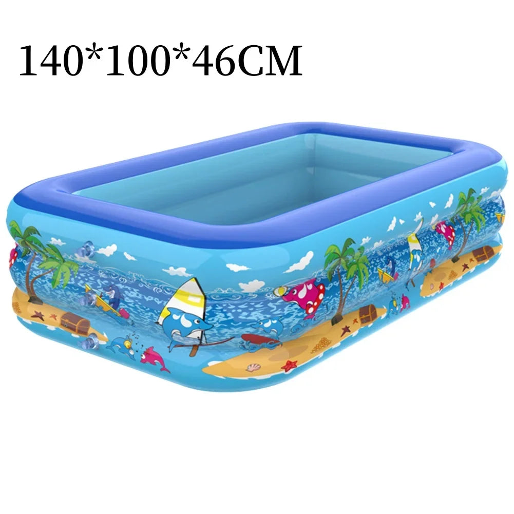 SplashJoy | Kinderpool | Robust & UV-beständig | Schnell Aufgebaut | Platzsparend Verstaubar