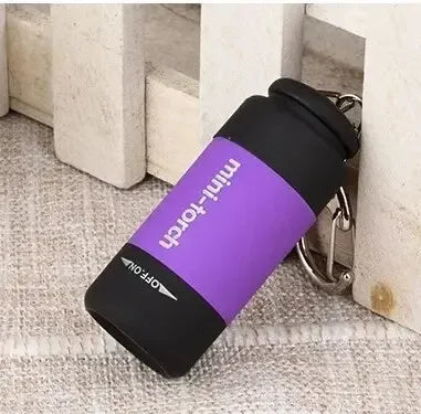 Glintora Mini-LED-Taschenlampe | Schlüssellicht mit USB-Ladung | Ultrakompakt & Wetterfest | Für Outdoor & Alltag