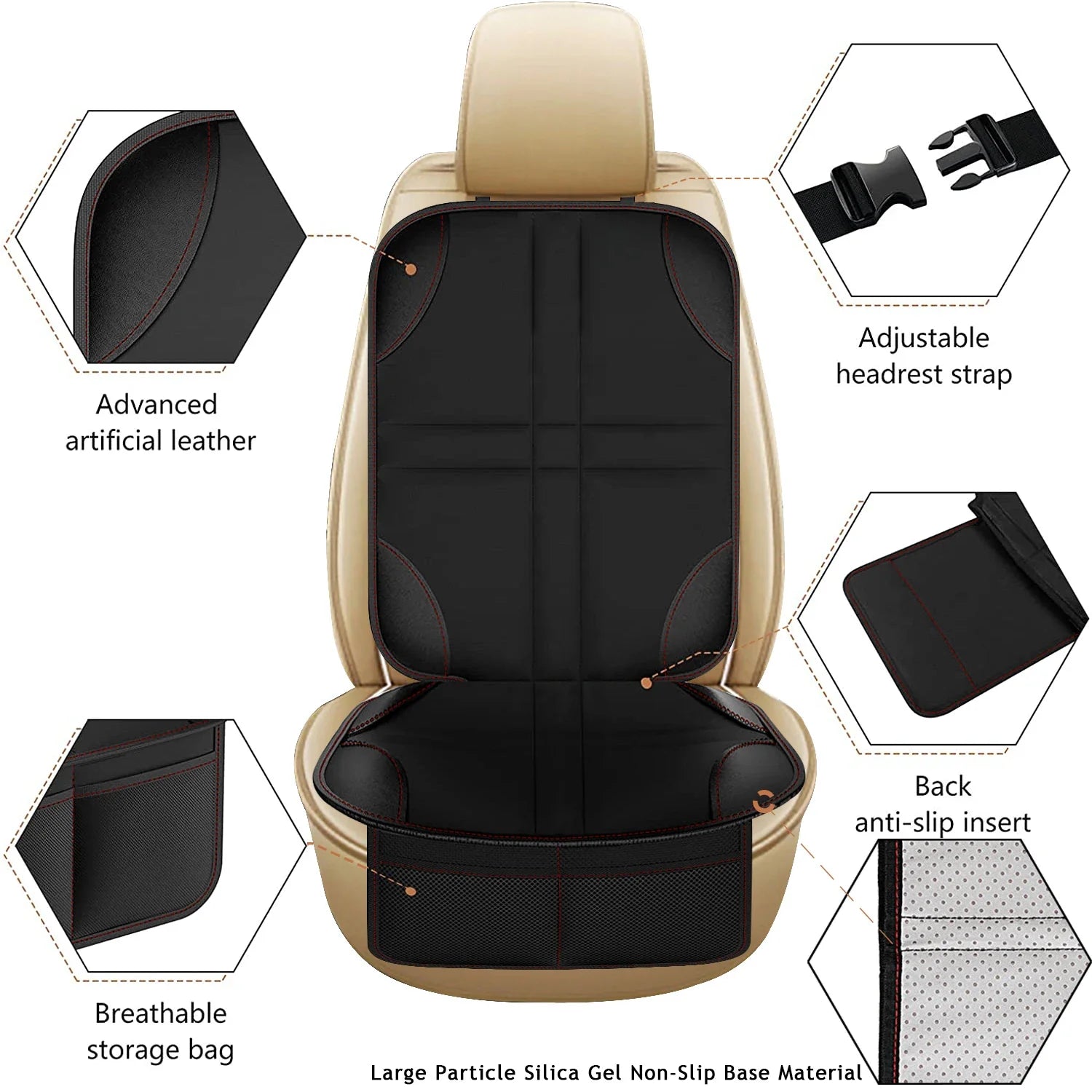 SeatGuardX | Autositzschoner | Anti-Rutsch-Silikon | Universelle Passform