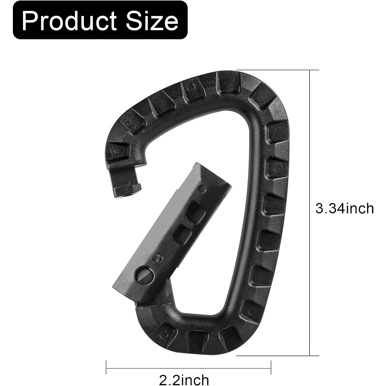 ClipMaster Karabiner | 5er-Set | Robustes ABS-Material | Kompatibel mit MOLLE-Systemen