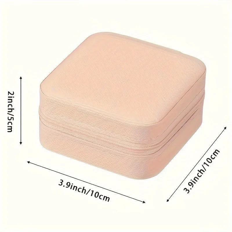 Veloura JewelCase | Schmuckorganizer Reiseetui | Kompakt & Elegant | Für Ringe, Ketten & Co.