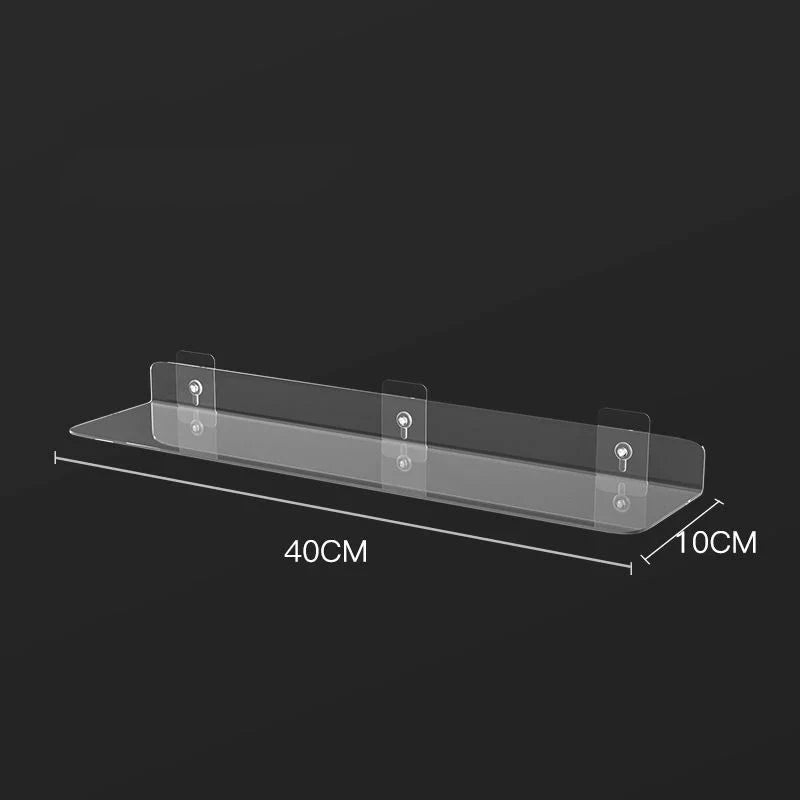 LumiShelf | Transparentes Acryl-Wandregal | Minimalistisches Design & Hohe Tragkraft | Für Bad, Küche & Wohnzimmer