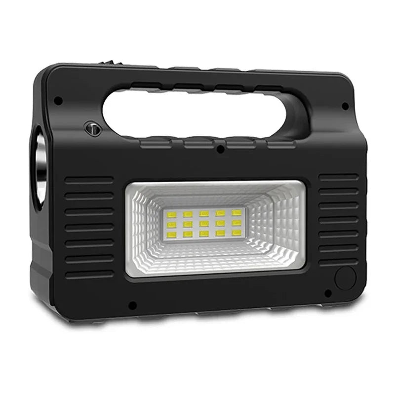 Luminova | Solarbetriebene Energiebox | Licht, Musik & Powerbank | Für Camping, Garten & Notfälle