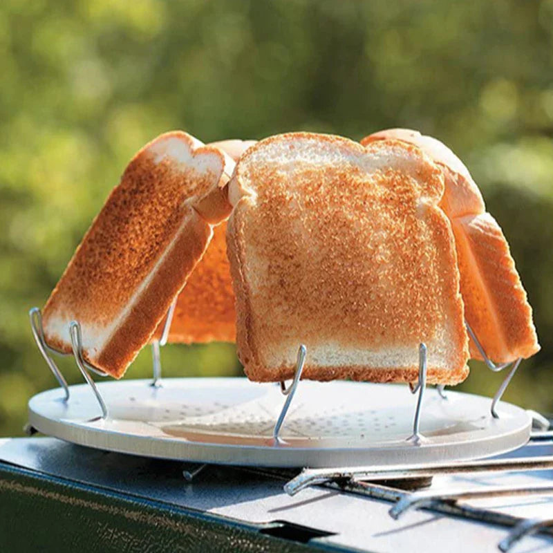 Grillora Standfuß | Edelstahl | 22 cm Durchmesser | Tragbar & hitzebeständig | Für Camping & Outdoor