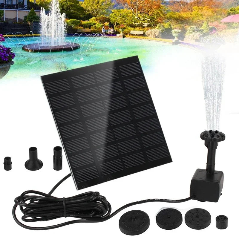 AquaBloom Mini | Solar Springbrunnen | 100% Solarbetrieben | Vielseitig Einsetzbar | 1.2W