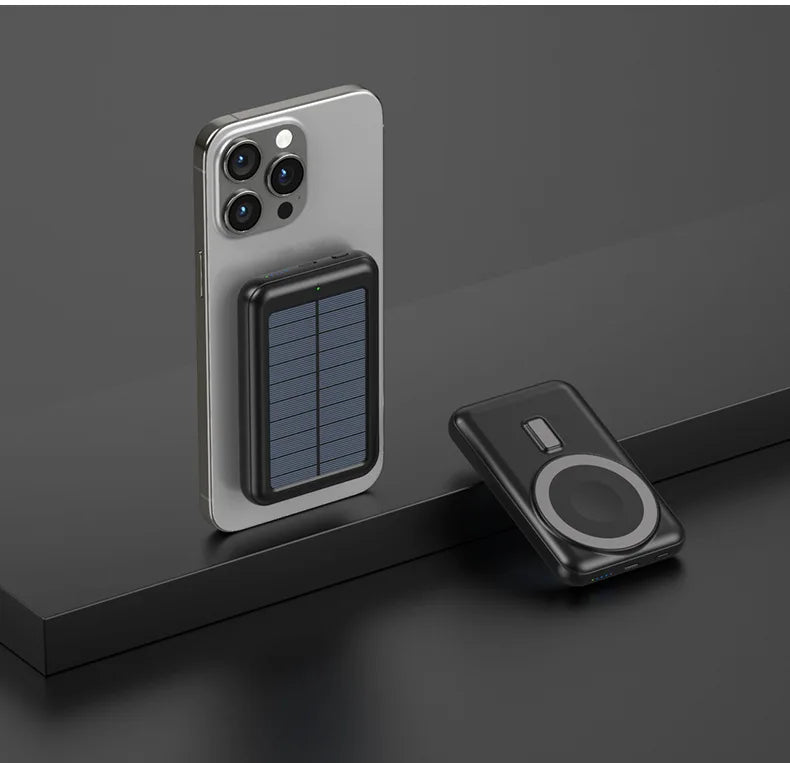 PowerNova SolarCharge 20.000mAh Powerbank mit MagSafe & Wireless Charging | USB-C & Solar Aufladung