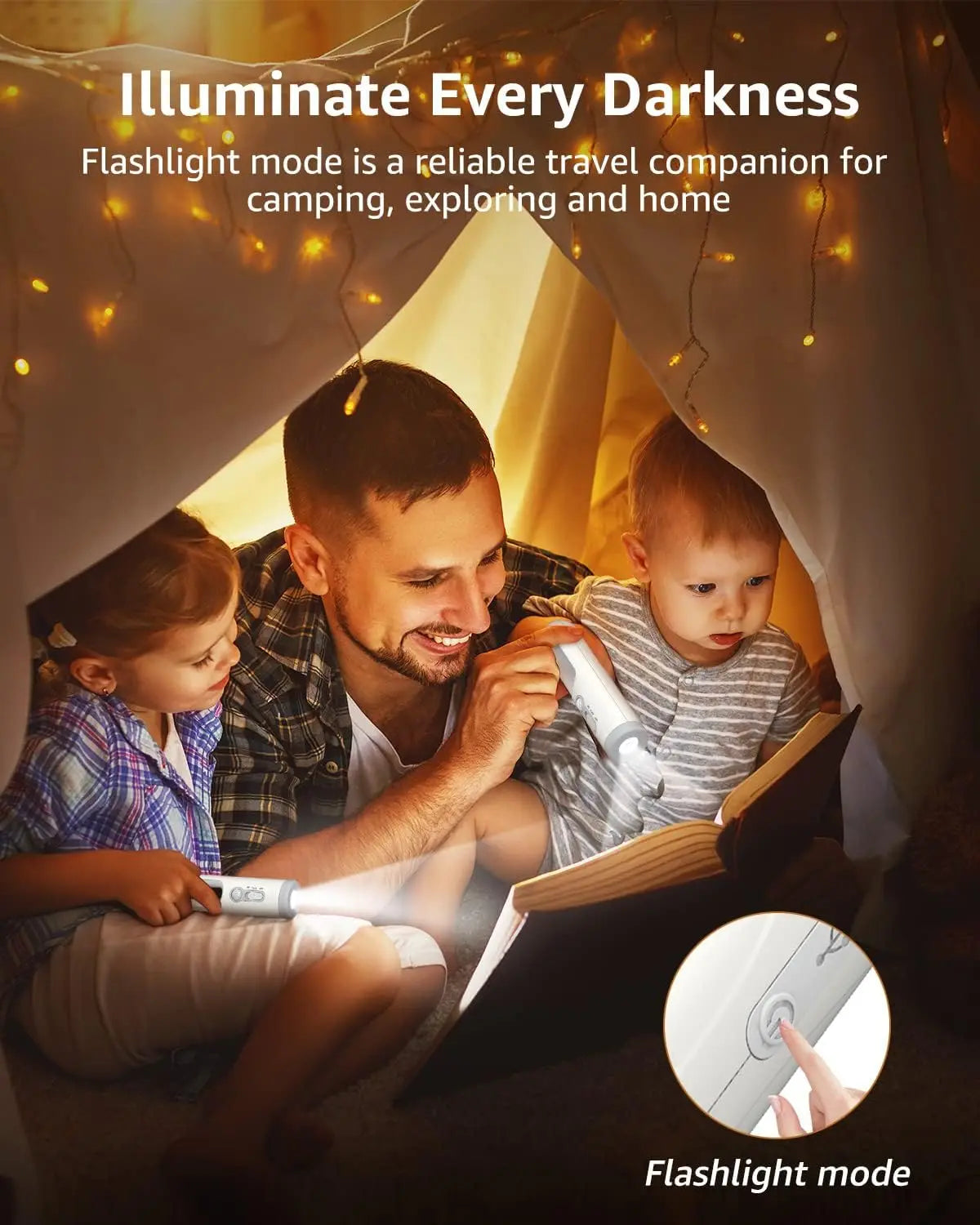 Glowmodo Nachtlicht & Taschenlampe | Mit Sensor & USB-C | 2-in-1 LED Licht