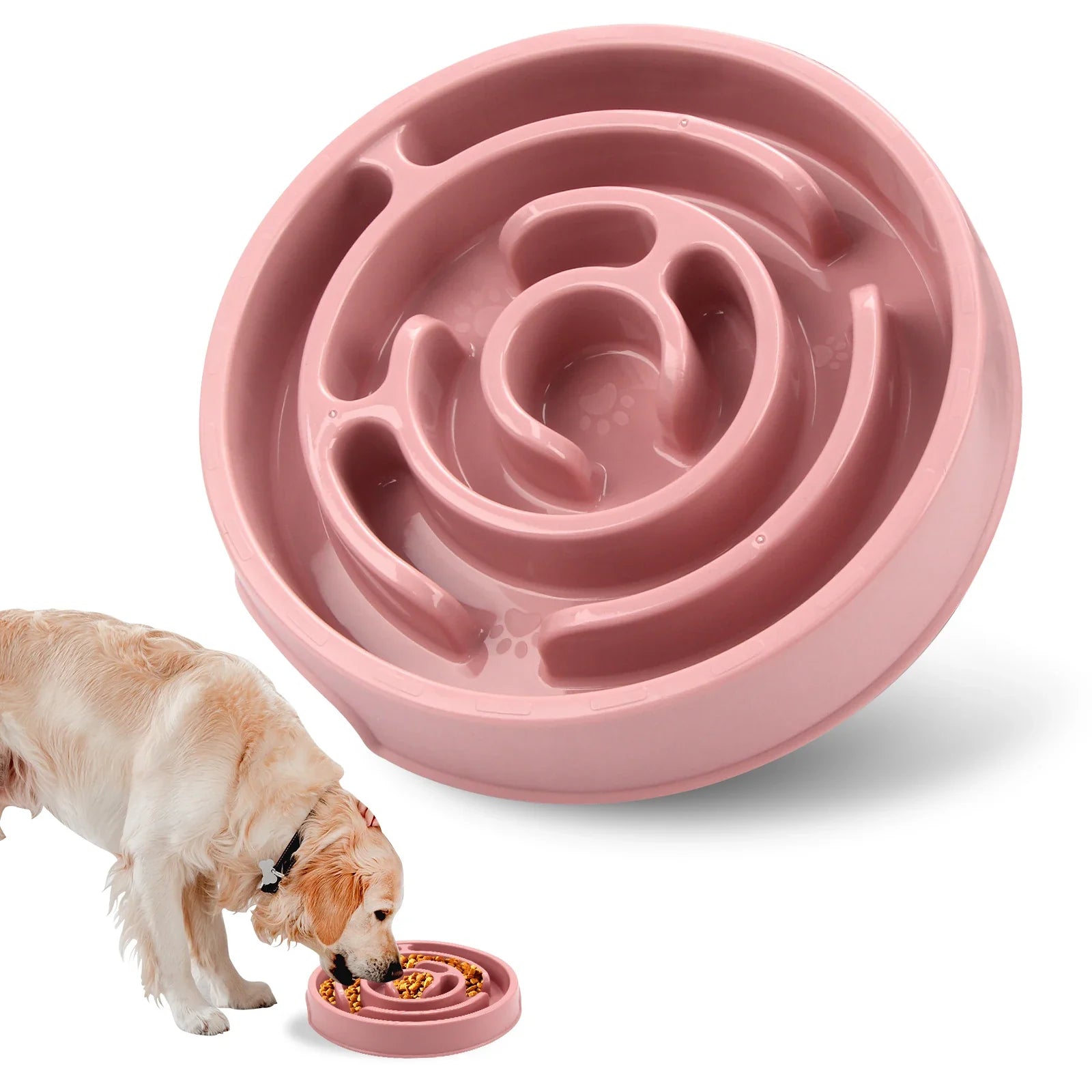 PawMate | Anti-Schling Fressnapf | Anti-Rutsch, Spülmaschinenfest, Labyrinth-Design | Für Hunde & Katzen