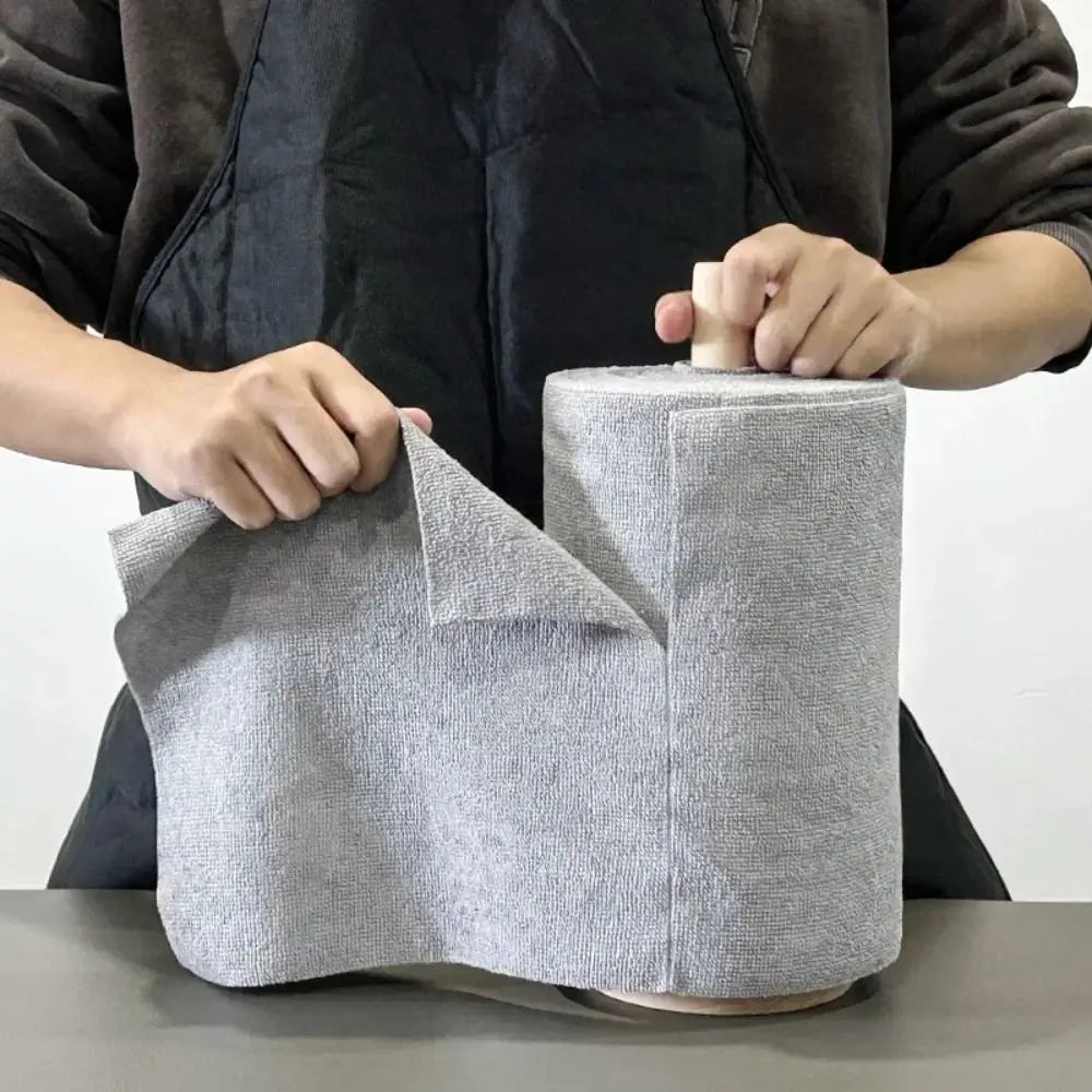 EcoTissu Rolle | Mikrofasertücher Wiederverwendbar | 20 Blatt | Waschbar & Fusselfrei