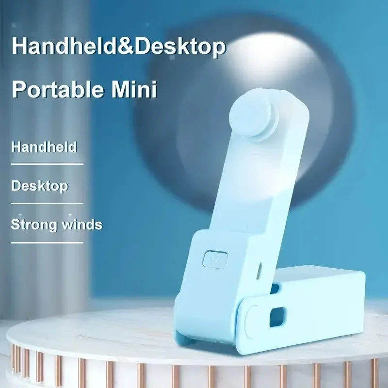 BreezeFold | Mini-Faltventilator | Ultraleicht & Leise | USB-Akku & Kompaktes Design