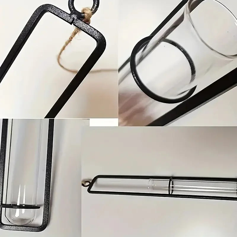 Lunavo Wandvasen Set | 3er-Set Metalloptik | Für Trockenblumen & Deko | Modern & Vielseitig