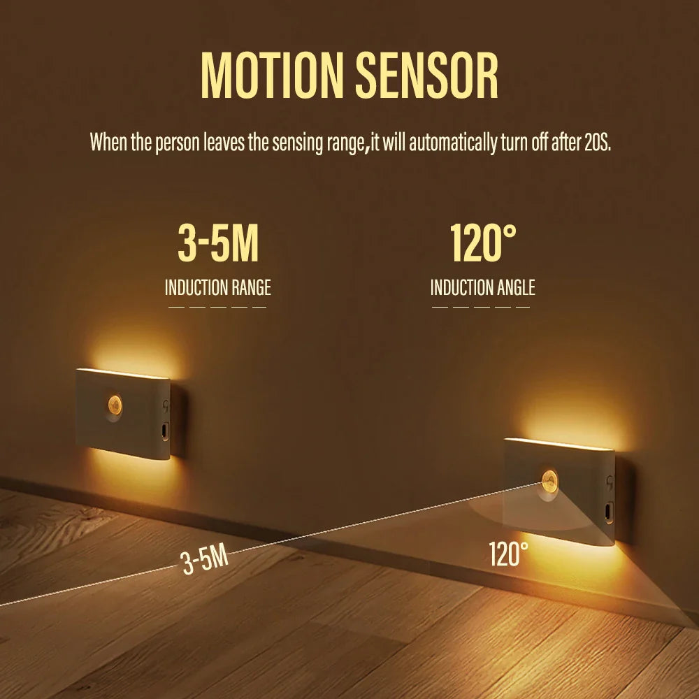 SensoGlow LED Licht | Mit Bewegungssensor | USB-C Aufladung | Warmweiß 3000 K