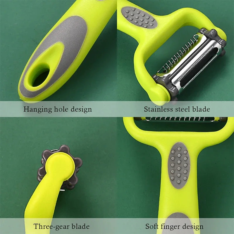 Prepivo 3-in-1 Schäler | Edelstahlklinge | Kompakt & Hygienisch | Ergonomischer Griff
